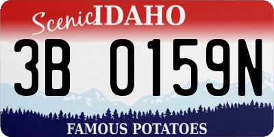 ID license plate 3B0159N