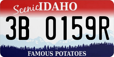ID license plate 3B0159R