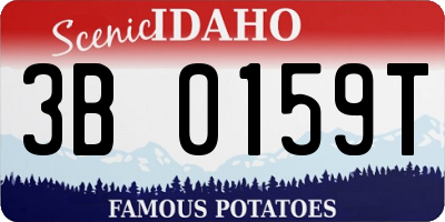 ID license plate 3B0159T