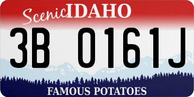 ID license plate 3B0161J