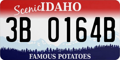 ID license plate 3B0164B