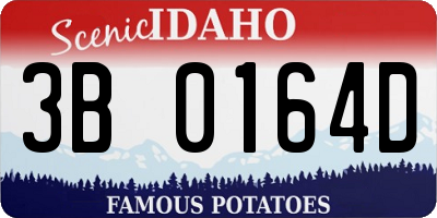 ID license plate 3B0164D