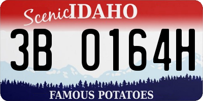 ID license plate 3B0164H