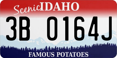 ID license plate 3B0164J