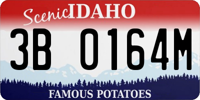 ID license plate 3B0164M