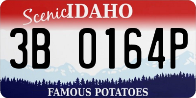 ID license plate 3B0164P