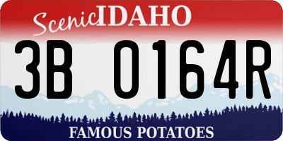 ID license plate 3B0164R