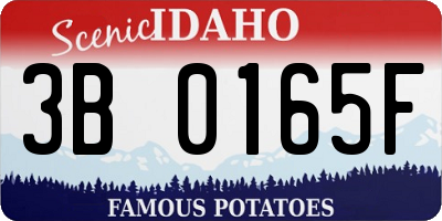 ID license plate 3B0165F