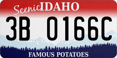 ID license plate 3B0166C