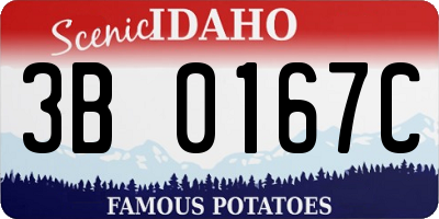 ID license plate 3B0167C