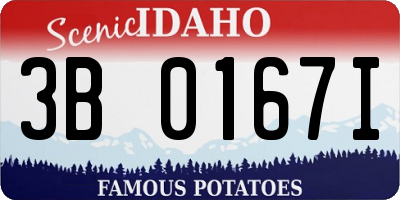 ID license plate 3B0167I