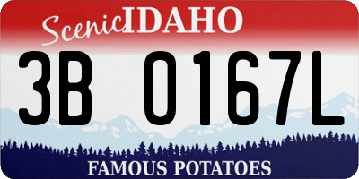 ID license plate 3B0167L