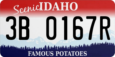 ID license plate 3B0167R