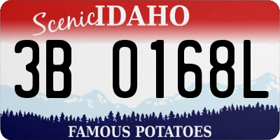 ID license plate 3B0168L