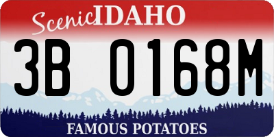 ID license plate 3B0168M