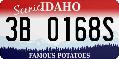 ID license plate 3B0168S
