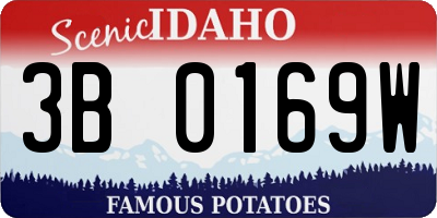 ID license plate 3B0169W