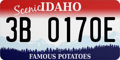 ID license plate 3B0170E