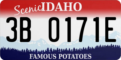 ID license plate 3B0171E