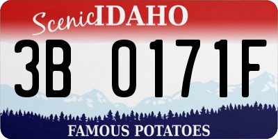 ID license plate 3B0171F
