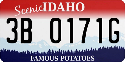ID license plate 3B0171G