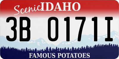 ID license plate 3B0171I