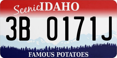 ID license plate 3B0171J