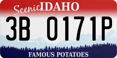 ID license plate 3B0171P