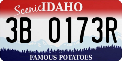 ID license plate 3B0173R