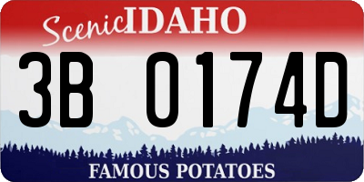 ID license plate 3B0174D