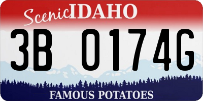 ID license plate 3B0174G