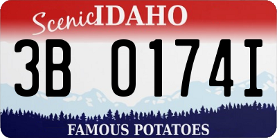 ID license plate 3B0174I