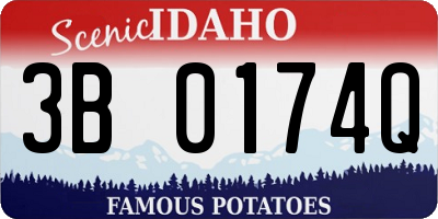 ID license plate 3B0174Q