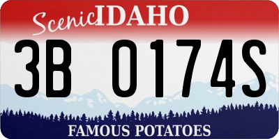 ID license plate 3B0174S