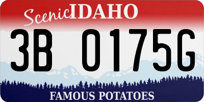 ID license plate 3B0175G