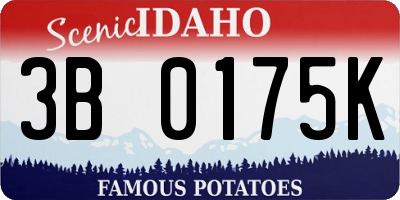 ID license plate 3B0175K
