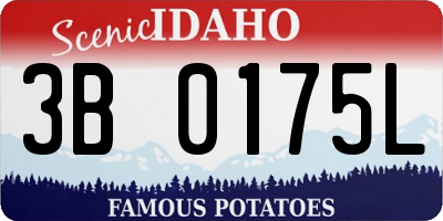 ID license plate 3B0175L