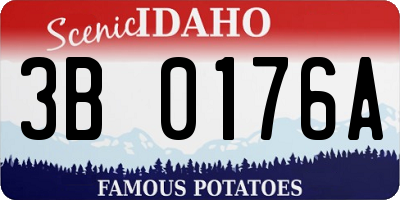 ID license plate 3B0176A