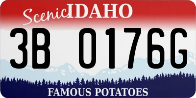 ID license plate 3B0176G