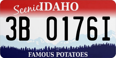 ID license plate 3B0176I