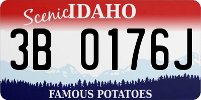 ID license plate 3B0176J