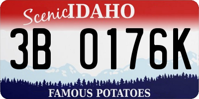 ID license plate 3B0176K