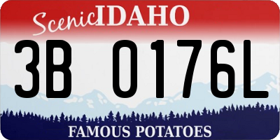ID license plate 3B0176L