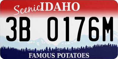 ID license plate 3B0176M