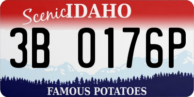 ID license plate 3B0176P
