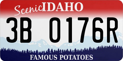 ID license plate 3B0176R