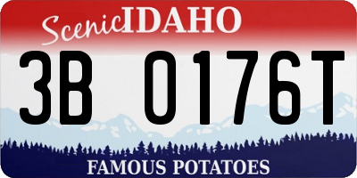 ID license plate 3B0176T