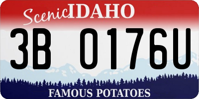 ID license plate 3B0176U