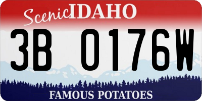 ID license plate 3B0176W
