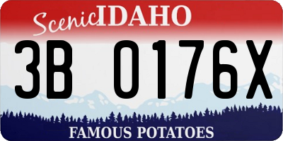 ID license plate 3B0176X